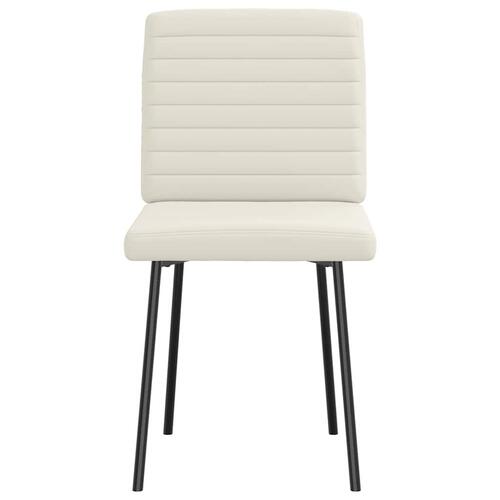 Spisebordsstole 4 stk. velour cremefarvet