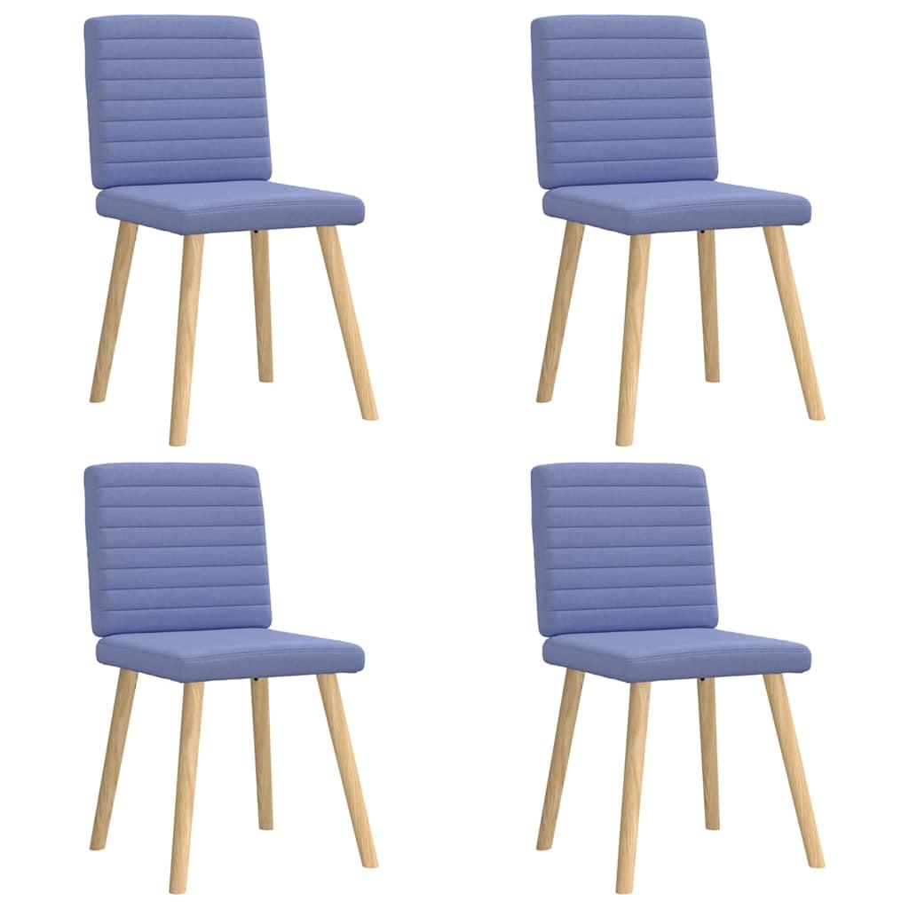 Spisebordsstole 4 stk. Jeans blåt stof