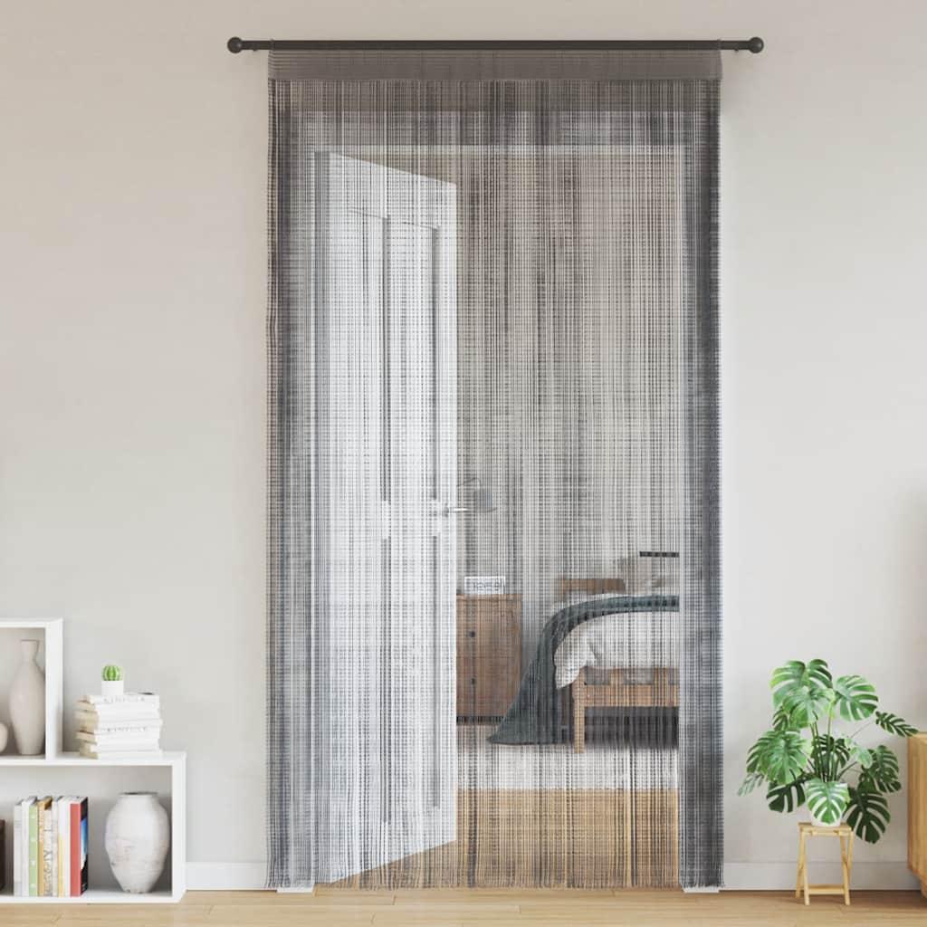 Trådgardiner 100 X 250 Cm - Antracitgrå / 140 cm