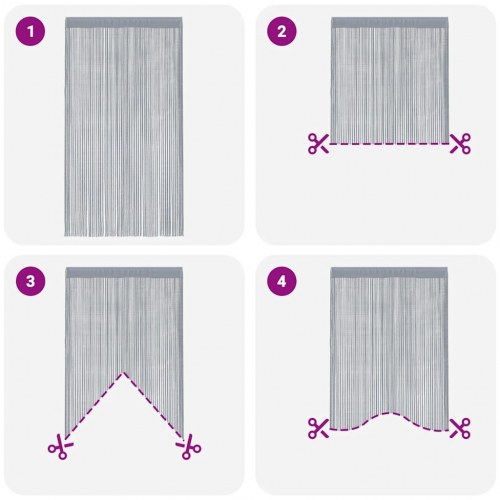Snorgardiner 2 stk. - antracit 140 × 250 cm