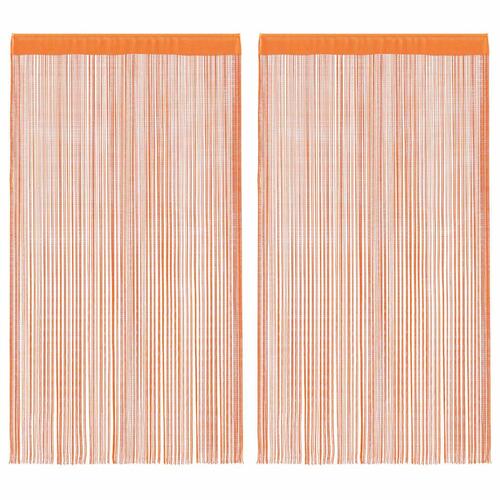 Trådgardiner 2 stk. 140x250 cm orange