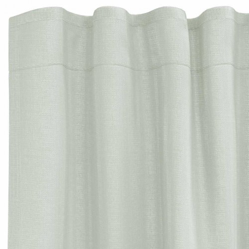 Voile-gardiner med løkker - 2 stk., 140 × 245 cm, lysegrå