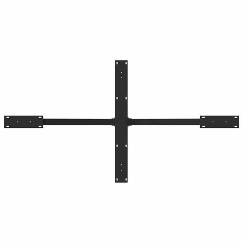Spisebordsben edderkopform sort 150x78x(72-73) cm stål