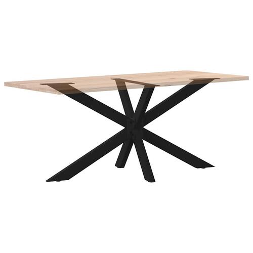 Spisebordsben edderkopform sort 150x78x(72-73) cm stål