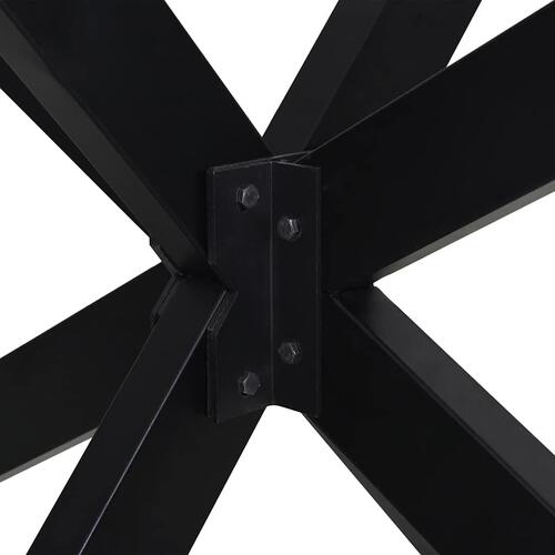 Spisebordsben edderkopform sort 150x78x(72-73) cm stål