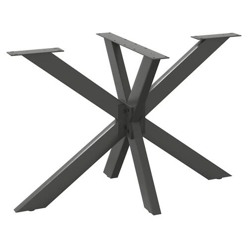 Spisebordsben edderkopform 120x68x(72-73) cm stål antracitgrå