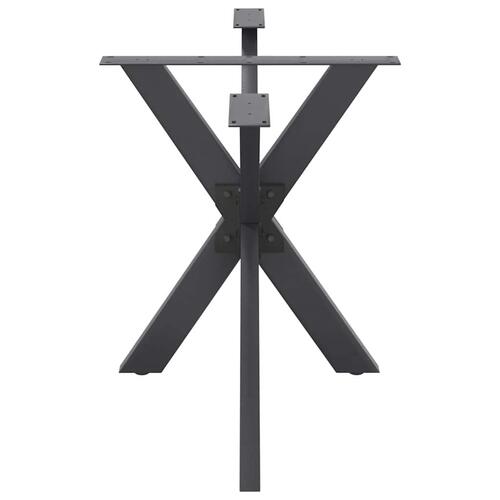 Spisebordsben edderkopform 120x68x(72-73) cm stål antracitgrå