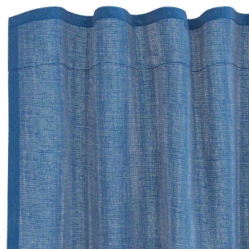 Voile-gardiner med løkker 2 stk. 140×140 cm - kongeblå