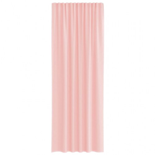 Voile-gardiner med løkker, 2 stk., 140×260 cm - lyserød