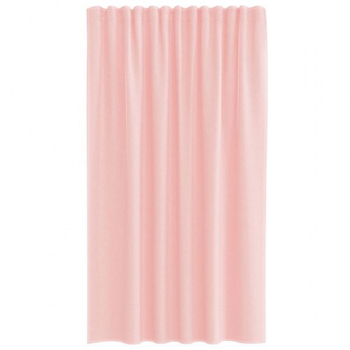 Voile-gardiner med løkker, 2 stk. 140×140 cm - lyserød