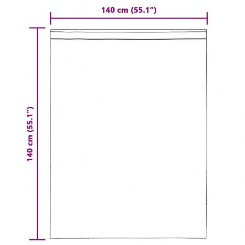 Voile-gardiner med løkker, 2 stk. 140×140 cm - lyserød