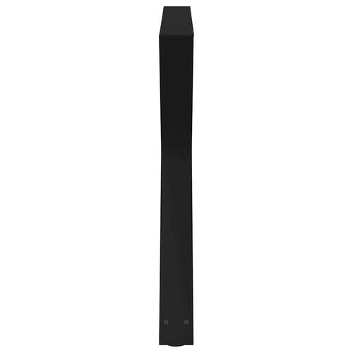 Spisebordsben 2 stk Sort 90x(72-73,3) cm Stål
