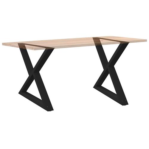 Spisebordsben 2 stk Sort 90x(72-73,3) cm Stål