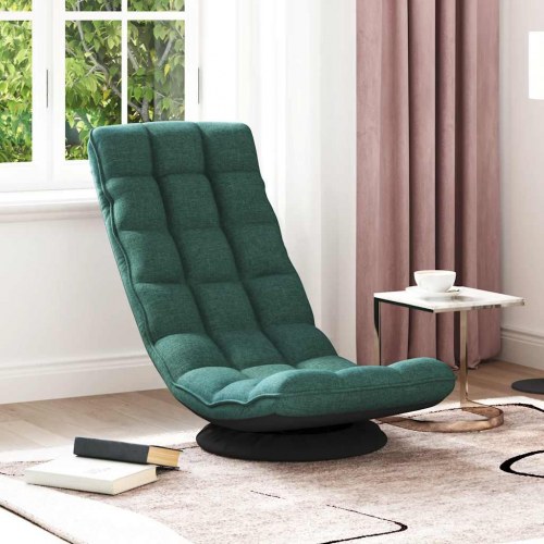 Drejelig gulvstol 70x51x79 cm stof mørkegrøn