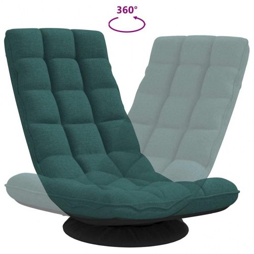 Drejelig gulvstol 70x51x79 cm stof mørkegrøn