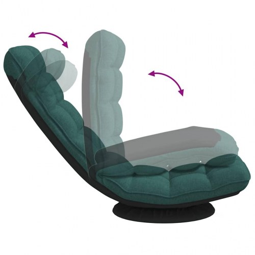 Drejelig gulvstol 70x51x79 cm stof mørkegrøn