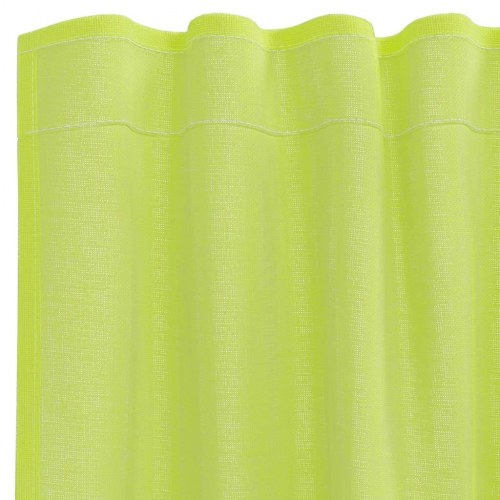 Voile-gardiner med fane i toppen 2 stk. - æblegrøn 140×245 cm