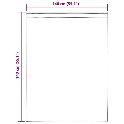 Voile-gardiner med fane i toppen - 2 stk., brun, 140 × 140 cm