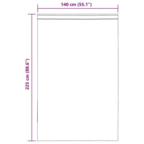 Voilegardiner med fanelukning, 2 stk. - creme, 140 × 225 cm