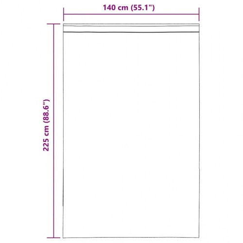 Voile-gardiner med fane i toppen 2 stk - brun 140 x 225 cm