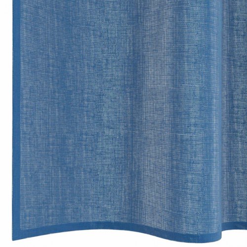 Voile-gardiner med løkker, 2 stk. 140×260 cm - kongeblå