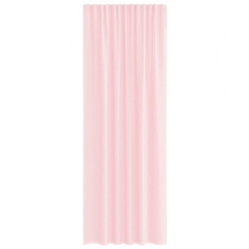 Voile-gardiner med løkker, 2 stk., 140×260 cm - lyserød