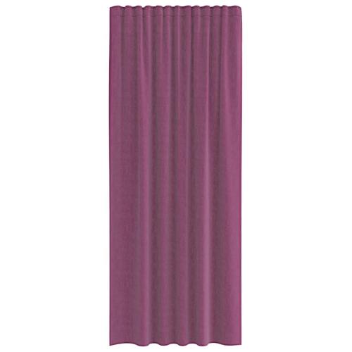 Voile-gardiner med løkker 2 stk. 140x245 cm lilla