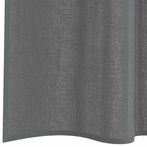 Voile-gardiner med løkker, 2 stk., 140×260 cm - mørkegrå