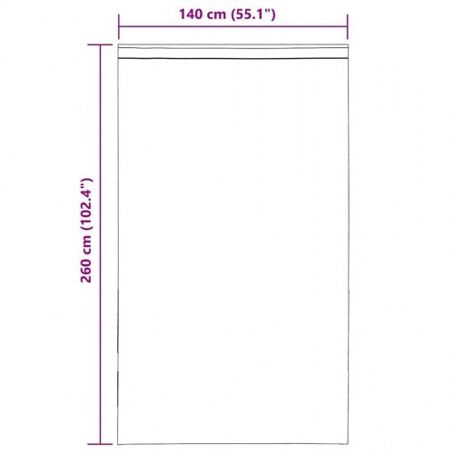 Voile-gardiner med løkker, 2 stk., 140×260 cm - mørkegrå