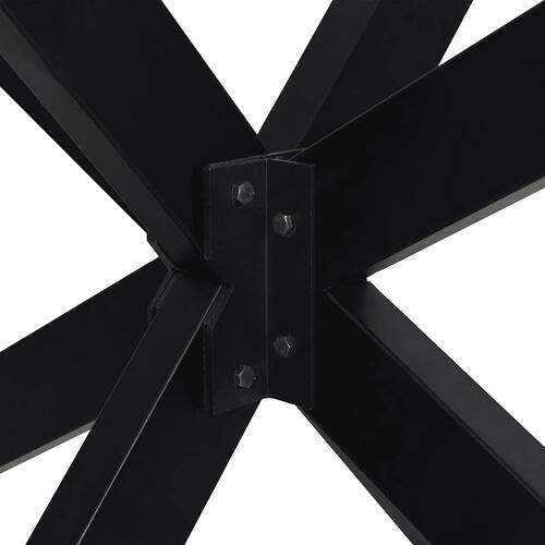 Spisebordsben edderkopform sort 120x68x(72-73) cm stål