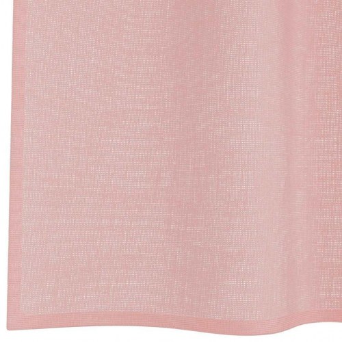 Voile-gardiner med øskner, 2 stk., 140×225 cm - lyserød