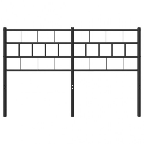 Sengegavl 140 cm metal sort