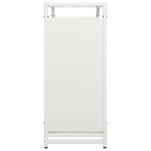 Brændestativ 90 × 28 × 65 cm i koldvalset stål - hvid