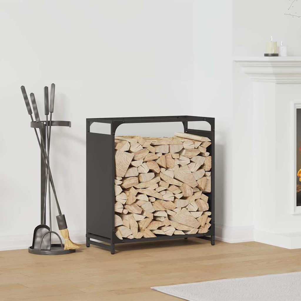 Brændestativ Koldvalset Stål - Sort / 60 x 28 x 65 cm