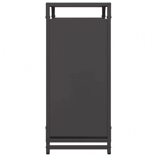Brændestativ i koldvalset stål - 60 × 28 × 65 cm, sort