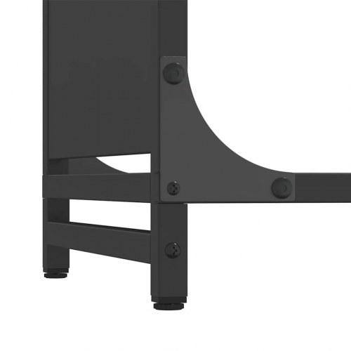Brændestativ i koldvalset stål - 60 × 28 × 65 cm, sort