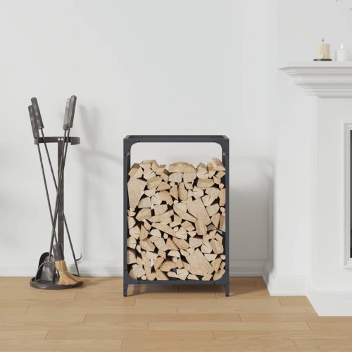 Brændestativ 44×28×65 cm i koldvalset stål - antracitgrå
