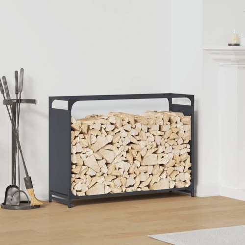 Brændestativ 90 × 28 × 65 cm - koldvalset stål, antracitgrå