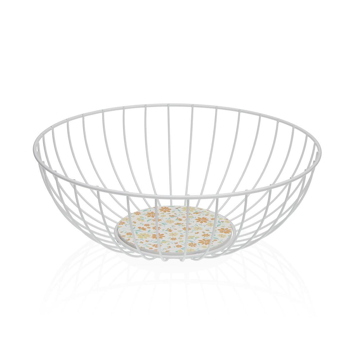 Versa multibrugskurv - hvid metal/stål med MDF-bund, 28 × 11 × 28 cm