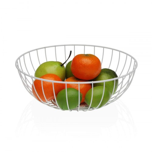Versa multibrugskurv - hvid metal/stål med MDF-bund, 28 × 11 × 28 cm