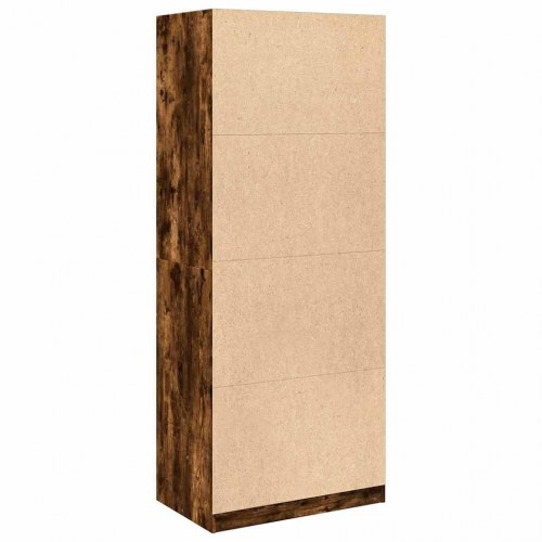 Klædeskab med 2 skuffer 80 x 50 x 200 cm - røget egetræsfarve