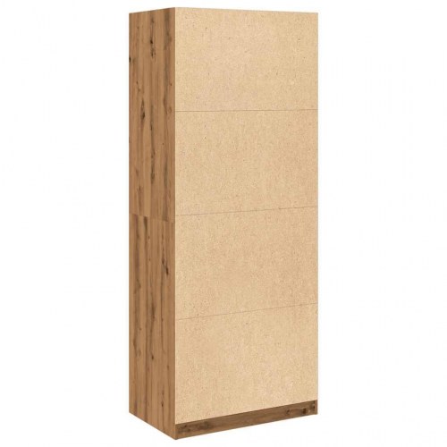 Klædeskab 80 x 50 x 200 cm - egetræsfarve
