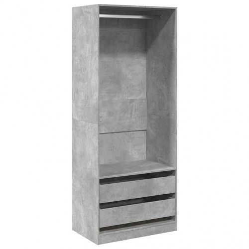 Klædeskab 80 x 50 x 200 cm - betongrå