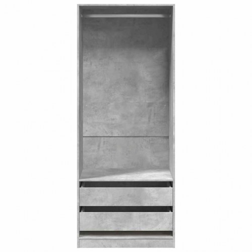 Klædeskab 80 x 50 x 200 cm - betongrå