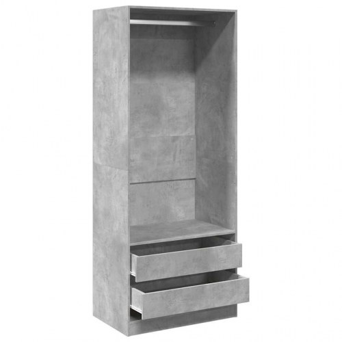 Klædeskab 80 x 50 x 200 cm - betongrå