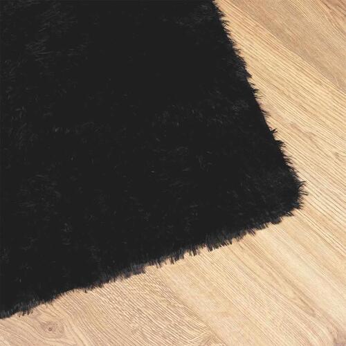 Shaggy gulvtæppe NAVARRA 200x290 cm høje luv polyester sort