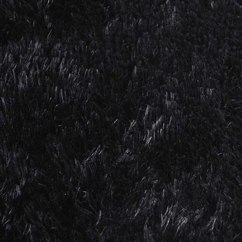 Shaggy gulvtæppe NAVARRA 200x290 cm høje luv polyester sort