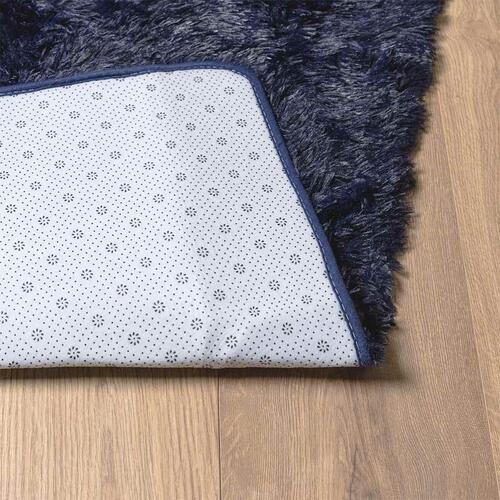 Shaggy gulvtæppe NAVARRA 240x340cm høje luv polyester marineblå