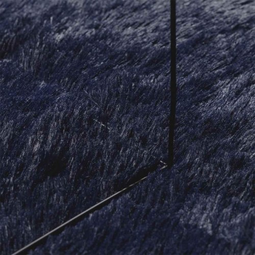 Shaggy gulvtæppe NAVARRA rundt 160 x 160 cm - marineblå