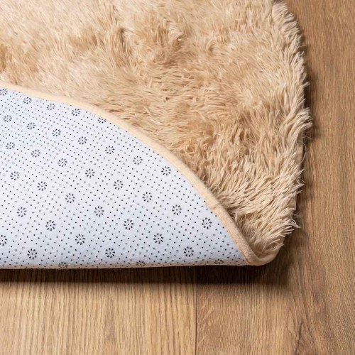 Shaggy gulvtæppe NAVARRA rund 120 x 120 cm - beige